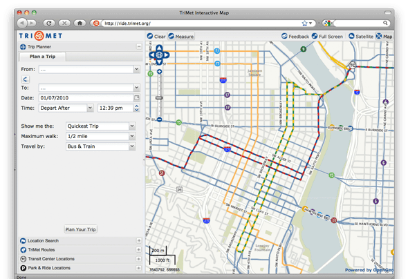Example from http://ride.trimet.org